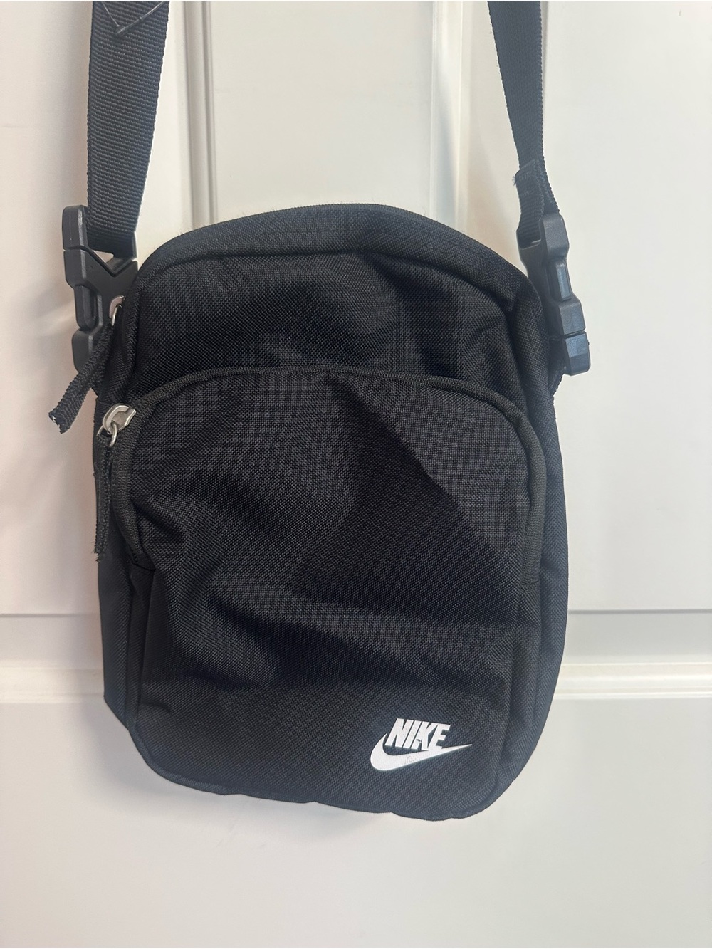 Nike Black Crossbody Bag with White Logo